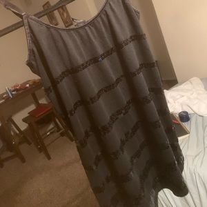 Girls black Sequence tank top